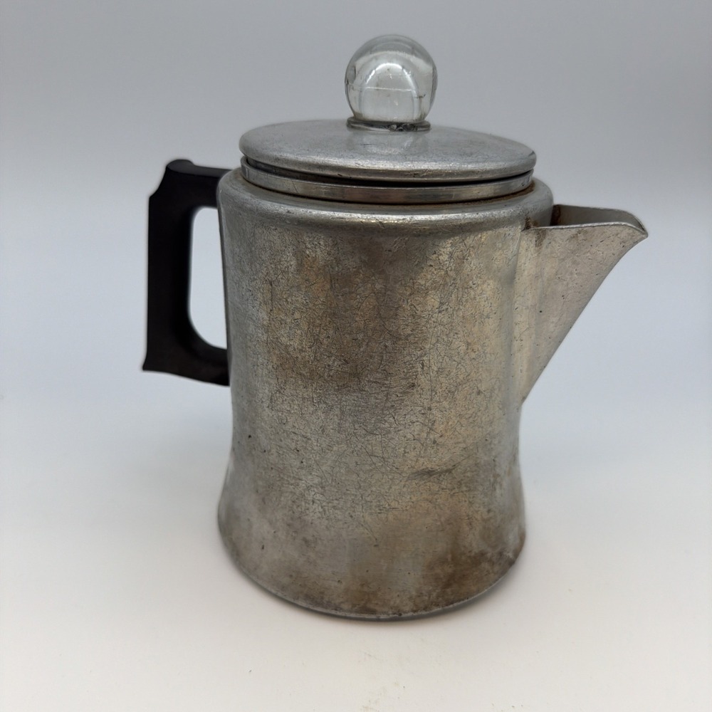 Vintage Mirro Coffee Pot Percolator 6 Cup Aluminum